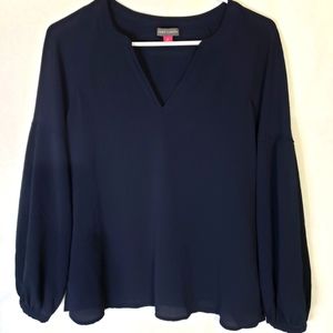 Vince Camuto Blouse Top Navy Blue Women's Size XS